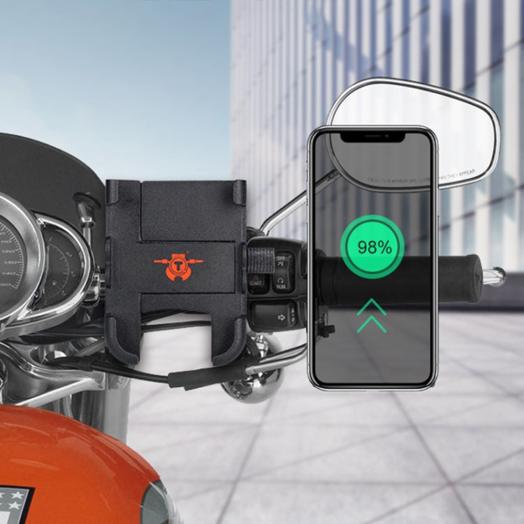 Cargador USB portátil para motocicleta, de aleación de aluminio, para teléfono móvil, versión para manillar, 3089