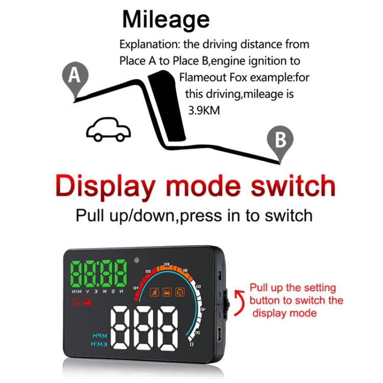 Sistema de seguridad con pantalla frontal Q5 GPS de 4 pulgadas para vehículo, compatible con velocidad, dirección y distancia recorridas/kilómetros recorridos/, Q5