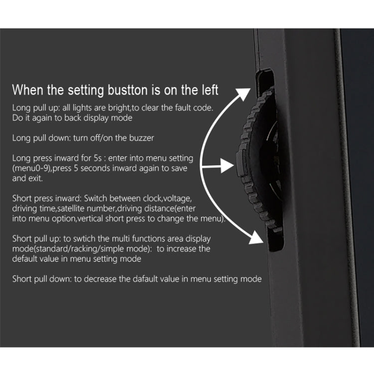 Sistema de seguridad con pantalla frontal Q5 GPS de 4 pulgadas para vehículo, compatible con velocidad, dirección y distancia recorridas/kilómetros recorridos/, Q5