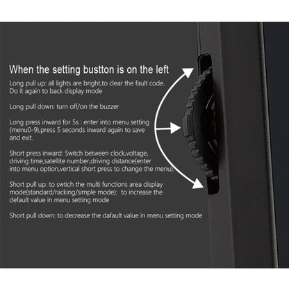 Sistema de seguridad con pantalla frontal Q5 GPS de 4 pulgadas para vehículo, compatible con velocidad, dirección y distancia recorridas/kilómetros recorridos/, Q5