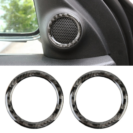 Conjunto de 2 autocolantes decorativos em fibra de carbono para a buzina dianteira do Jeep Grand Cherokee 2014-2017.