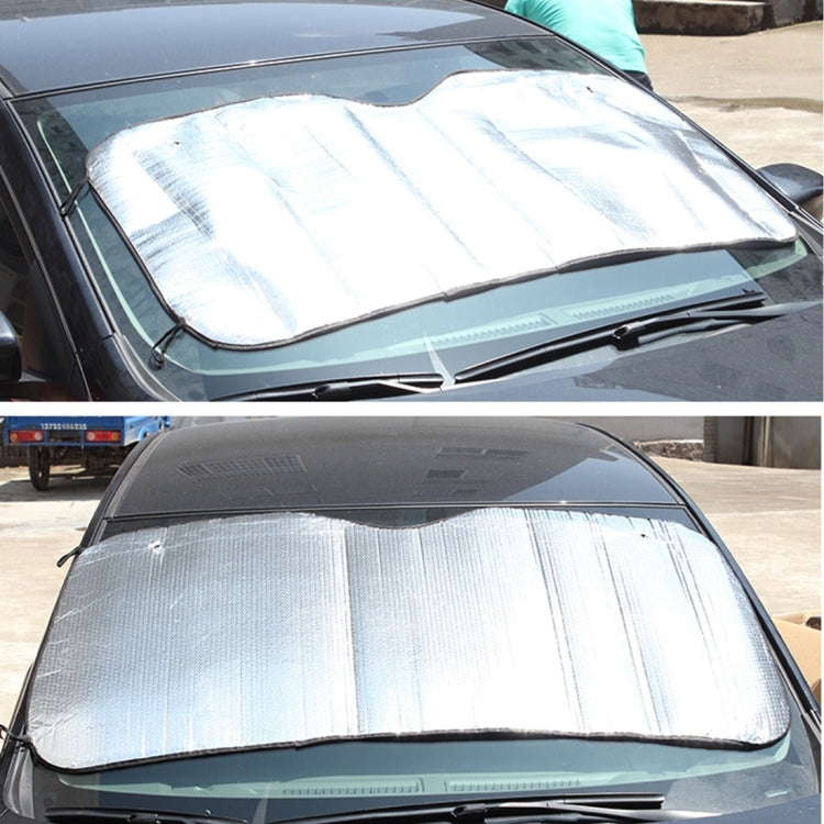 Silver Aluminum Foil Sun Shade Car Windshield Visor Cover Block Front Window Sunshade UV Protect, Size: 220 x 80cm, 220 x 80cm