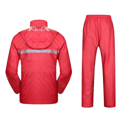 Durable Reflective Motorcycle Split Raincoat Pants Riding Bicycle Electric Bike Windproof Waterproof Rain Wear for Adult, Size: 2XL(Red), Size: 2XL