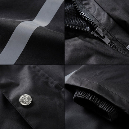 Durable Reflective Motorcycle Split Raincoat Pants Riding Bicycle Electric Bike Windproof Waterproof Rain Wear for Adult, Size: 2XL(Red), Size: 2XL