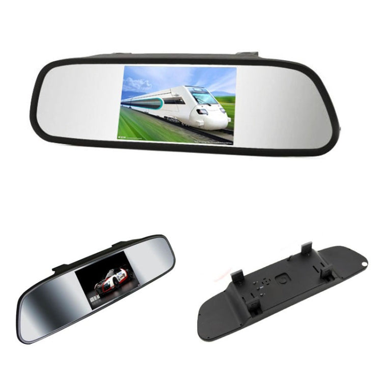 Monitor de espejo retrovisor para coche PZ-705 TFT LCD de 4,3 pulgadas para sistemas de video de estacionamiento con vista trasera, PZ-705