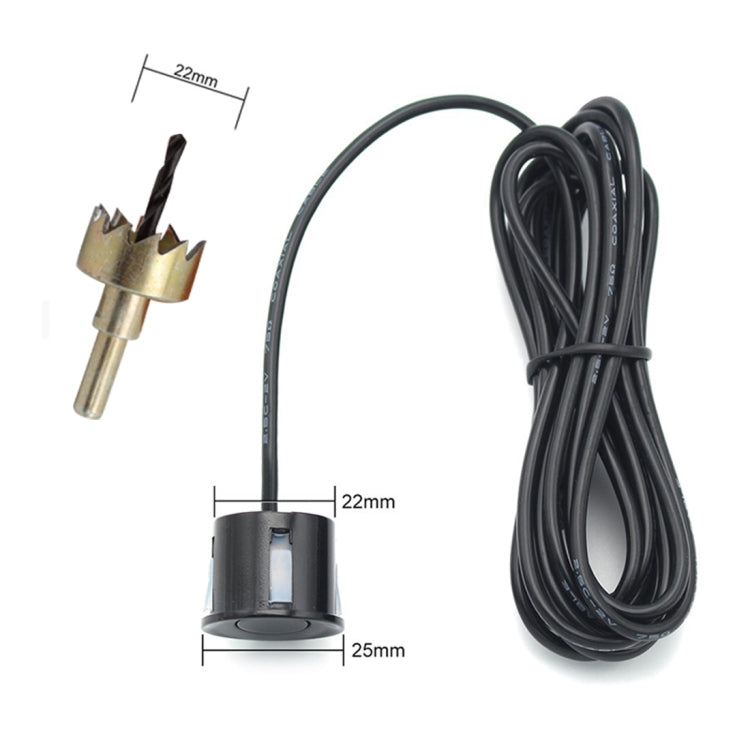 Sistema de alarma de estacionamiento con monitor LED y zumbador de marcha atrás PZ-300-8 con 4 sensores delanteros de 7 m y 4 sensores traseros de 2,5 m.