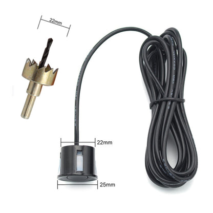 Sistema de alarma de estacionamiento con monitor LED y zumbador de marcha atrás PZ-300-8 con 4 sensores delanteros de 7 m y 4 sensores traseros de 2,5 m.