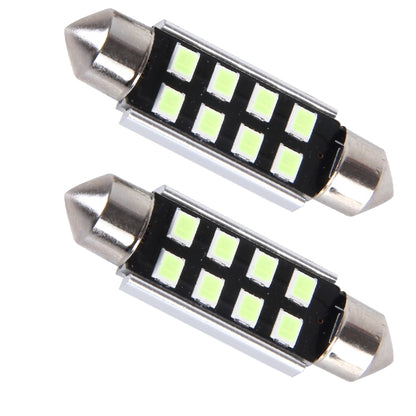 2 unidades de luz LED de lectura para techo de coche, 12 V CC, 2 W, 41 mm, 8 LED SMD-3528, con puerto bicúspide, decodificador, 41 mm