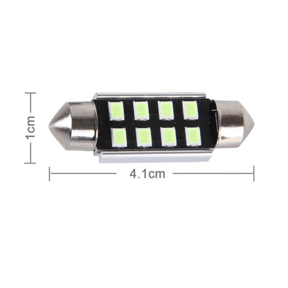 2 unidades de luz LED de lectura para techo de coche, 12 V CC, 2 W, 41 mm, 8 LED SMD-3528, con puerto bicúspide, decodificador, 41 mm