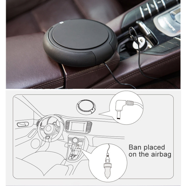 Purificador de aire para coche CARZOR Z1 2W USB con iones negativos (negro y blanco)