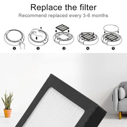 Purificador de aire para coche CARZOR Z1 2W USB con iones negativos (negro y blanco)