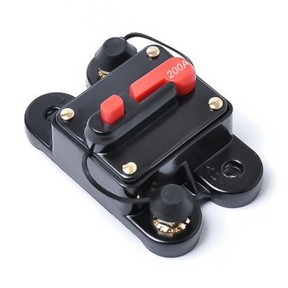 Disyuntor estéreo para coche, portafusibles de reinicio automático, 200 A, CC, 12-24 V