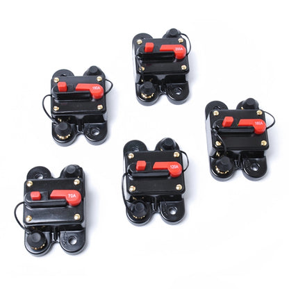 Disyuntor estéreo para coche, portafusibles de reinicio automático, 200 A, CC, 12-24 V