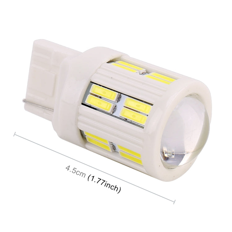 2 PCS T20 / 7440 3W DC 12V 6000K 200LM Car Auto Ceramics Turn Lights / Reversing Light 16LEDs SMD-7020 Lamps, with Projector Lens, T20 / 7440