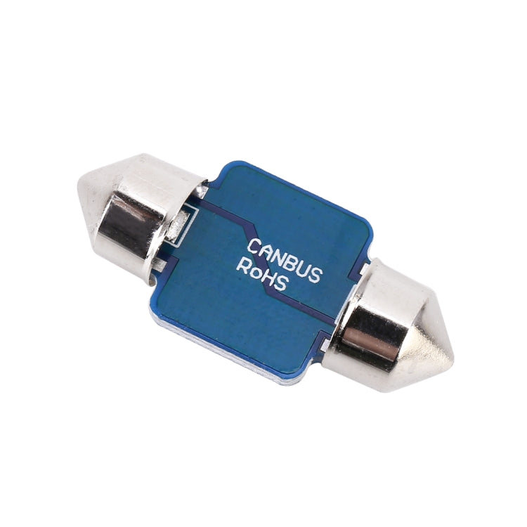 2 PCS 31mm DC12V / 1W / 6000K / 65LM 21LEDs SMD-3014 Car License Plate Light / Dome Light, with Decoder, 1W  31mm