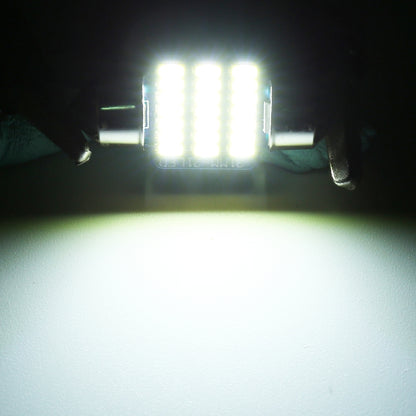 2 PCS 31mm DC12V / 1W / 6000K / 65LM 21LEDs SMD-3014 Car License Plate Light / Dome Light, with Decoder, 1W  31mm