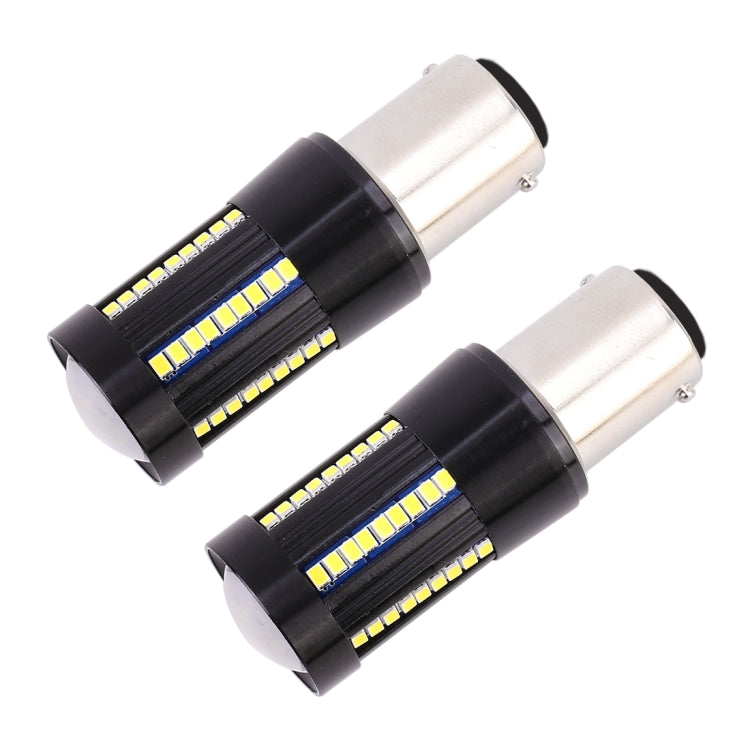2 PCS 1157 / BAY15D DC9-16V / 8.2W(H) 2.7W(L) / 6000K / 655LM Car Auto Brake Lights 66LEDs SMD-2016 Lamps, 1157