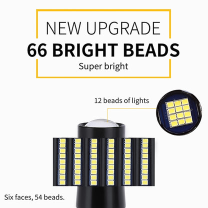 2 PCS 1157 / BAY15D DC9-16V / 8.2W(H) 2.7W(L) / 6000K / 655LM Car Auto Brake Lights 66LEDs SMD-2016 Lamps, 1157