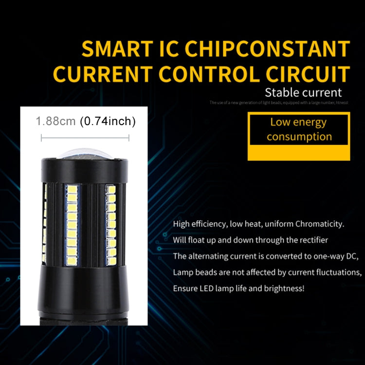 2 PCS 1157 / BAY15D DC9-16V / 8.2W(H) 2.7W(L) / 6000K / 655LM Car Auto Brake Lights 66LEDs SMD-2016 Lamps, 1157