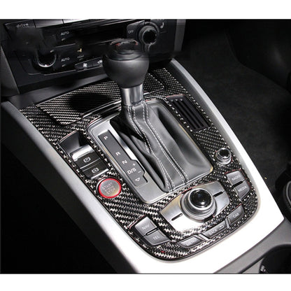 2 pegatinas decorativas de fibra de carbono para el panel de cambios de Audi A4L/A5/Q5 (2009-2016), panel de cambios (E)