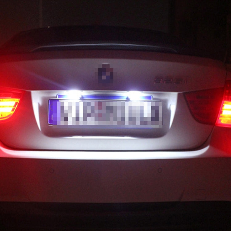 2 PCS License Plate Light with 18  SMD-3528 Lamps for BMW E36(1992-1998)，2W 120LM,6000K, DC12V (White Light), For BMW E36