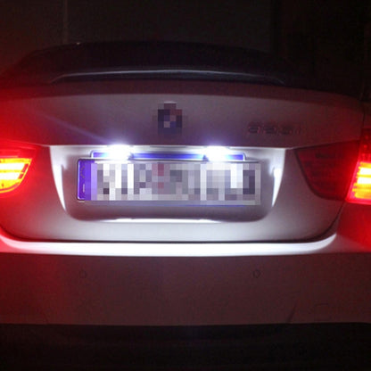 2 PCS License Plate Light with 18  SMD-3528 Lamps for BMW E36(1992-1998)，2W 120LM,6000K, DC12V (White Light), For BMW E36