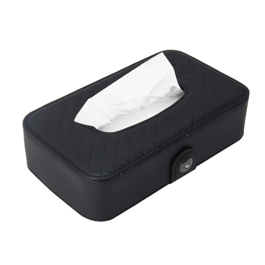 Caja universal para pañuelos faciales de coche, moderna y sencilla, con bolsa para servilletas de papel (negro, caqui y marrón).