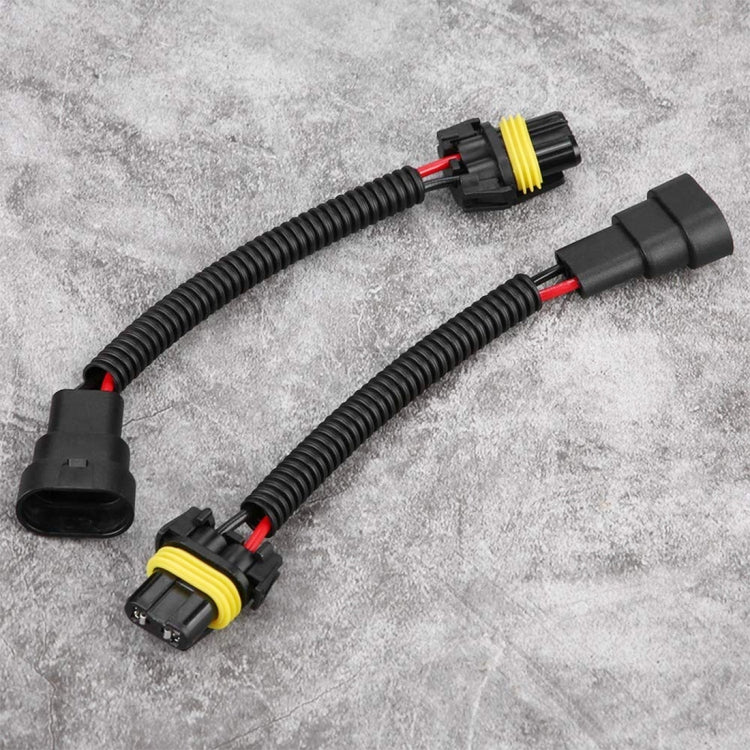 2 PCS 9005/9006 Car HID Xenon Headlight Male to Female Conversion Cable, 9005/9006