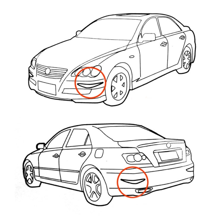 2 protectores de parachoques universales YI-237 para carrocería de coche, adhesivos antirrozaduras, protectores de parachoques