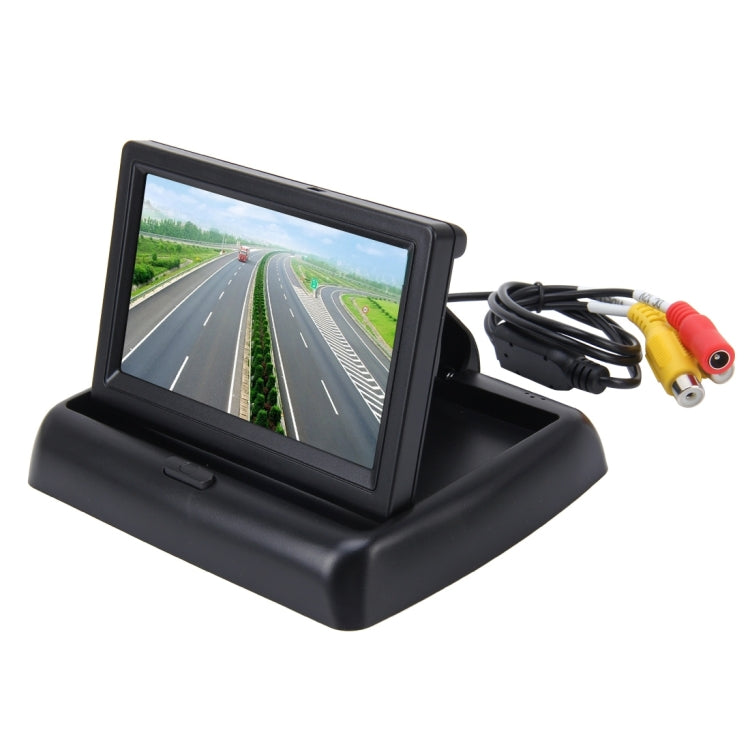 Foldable 4.3 inch Digital TFT LCD Car High Definition Monitor, Support Reverse Automatic Screen Function, Foldable 4.3 inch