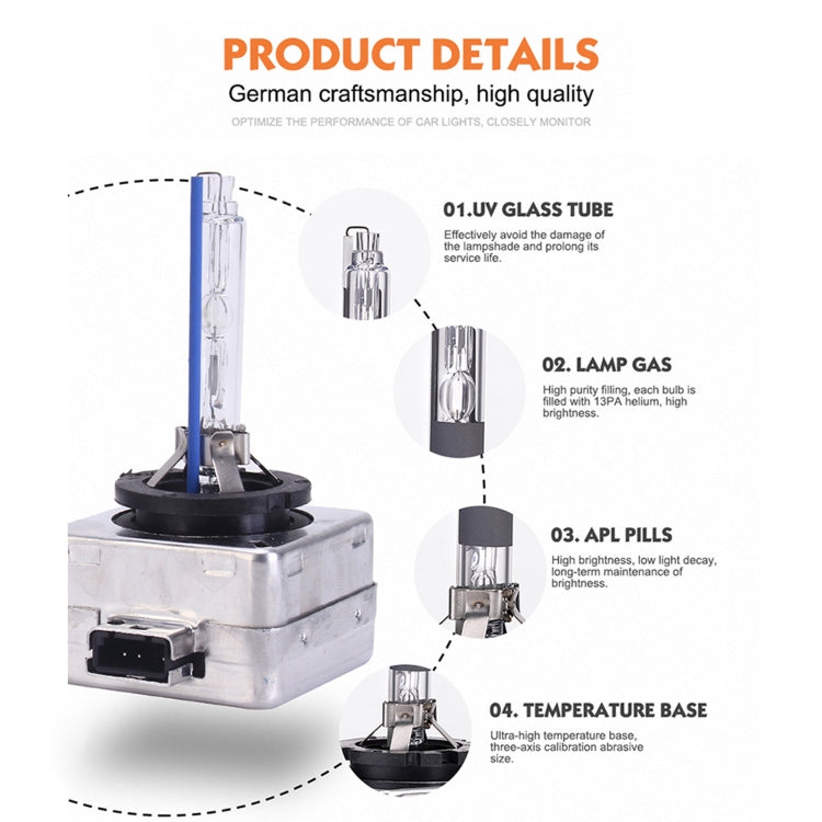 2 bombillas HID D3S de 35 W, 3800 LM, 6000 K, de xenón, 12 V CC, D3S