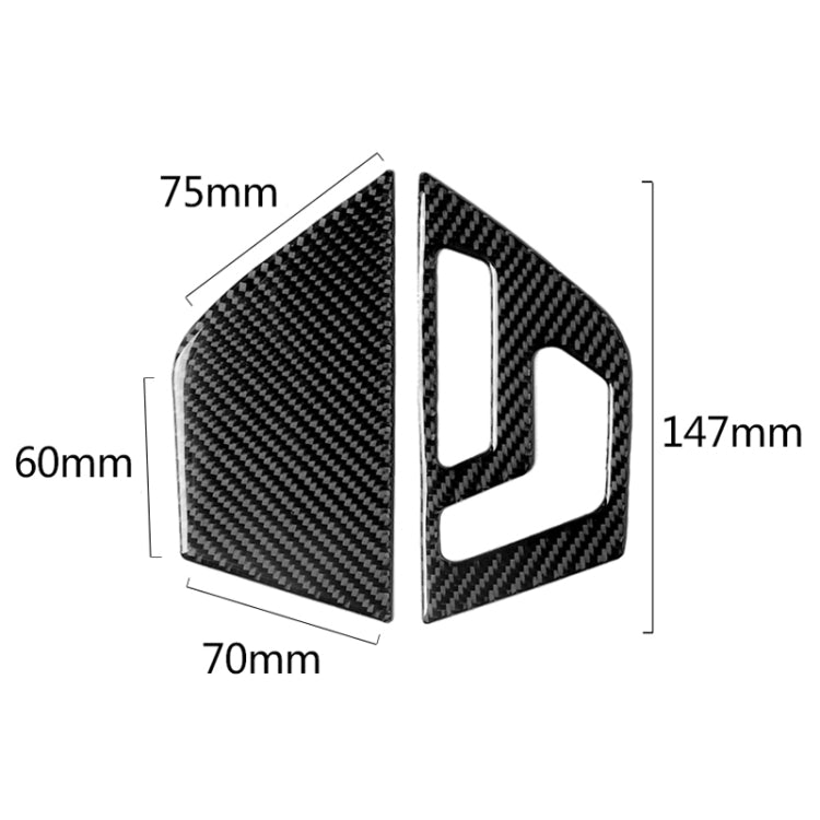 2 pegatinas decorativas de fibra de carbono para el panel de ajuste del asiento del conductor izquierdo de Mercedes-Benz W204 (2007-2013) (A)