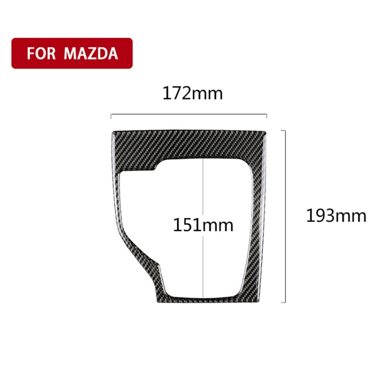 Car Carbon Fiber Left Drive Gear Frame A Decorative Sticker for Mazda Axela 2013-2016, Left Drive Gear Frame A