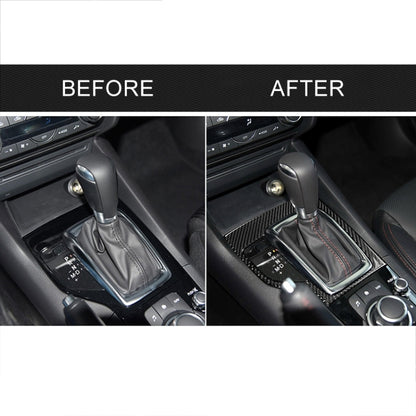 Car Carbon Fiber Left Drive Gear Frame A Decorative Sticker for Mazda Axela 2013-2016, Left Drive Gear Frame A