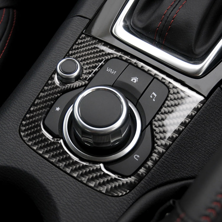 Car Carbon Fiber Right Drive Multimedia Frame A Decorative Sticker for Mazda Axela 2013-2016, Right Drive Multimedia Frame A