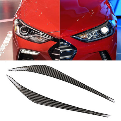 Car Carbon Fiber Light Eyebrow for Hyundai Elantra 2016-2018, For Hyundai Elantra