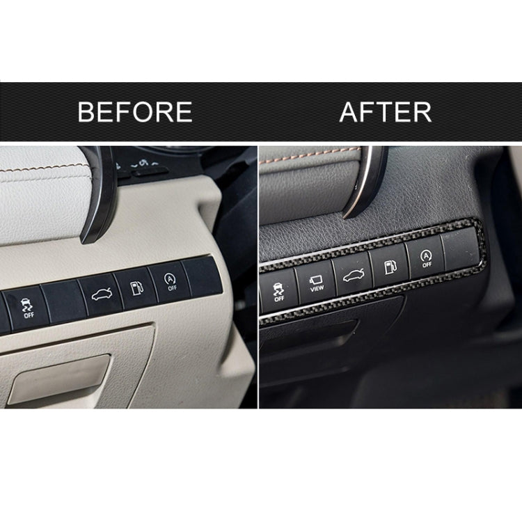 Car Carbon Fiber Main Driving Multi-functional Button Frame Decorative Sticker for Toyota Eighth Generation Camry 2018-2019, Main Driving Multi-functional Button