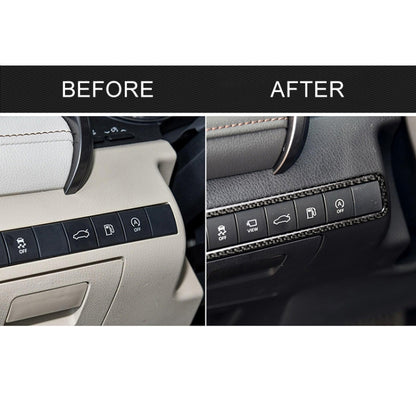 Car Carbon Fiber Main Driving Multi-functional Button Frame Decorative Sticker for Toyota Eighth Generation Camry 2018-2019, Main Driving Multi-functional Button