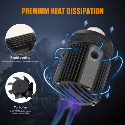 Faros delanteros/antiniebla de doble color para motocicletas, 2 unidades, CC 9-36 V, 20 W, 6000 K, 3000 K, 2000 LM, 20 W