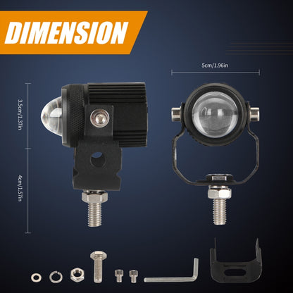 Faros delanteros/antiniebla de doble color para motocicletas, 2 unidades, CC 9-36 V, 20 W, 6000 K, 3000 K, 2000 LM, 20 W