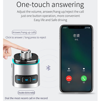 Reproductor MP3 multifunción BC42 con Bluetooth 5.0 para coche, con luz ambiental colorida, compatible con tarjeta TF, disco U y FM.