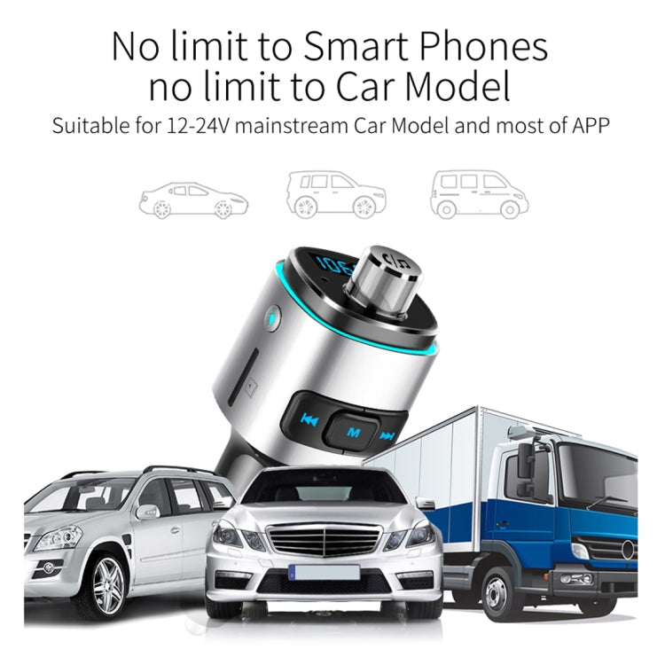 Reproductor MP3 multifunción BC42 con Bluetooth 5.0 para coche, con luz ambiental colorida, compatible con tarjeta TF, disco U y FM.