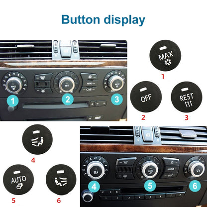 Car Air Conditioner Panel Switch Button AUTO Key 6131 9250 196-1 for BMW E60 2003-2010, Left Driving, AUTO