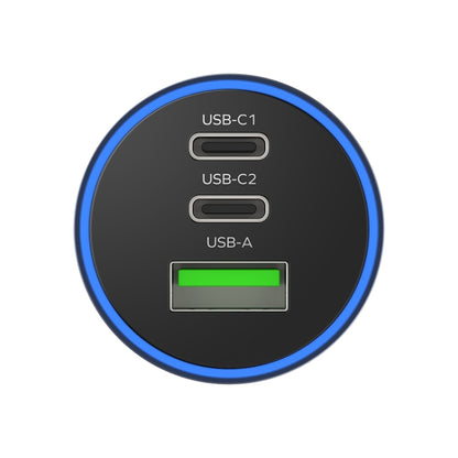 MOMAX UC17E 100W USB-C / Type-C x 2 + USB Three Ports Car Charger, 100W