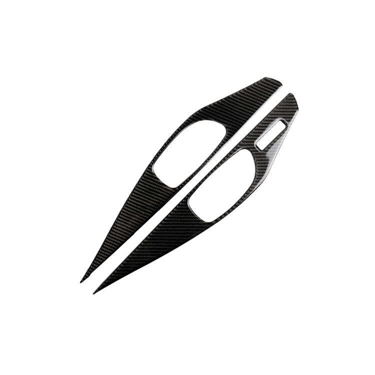 2 pegatinas decorativas de fibra de carbono para el panel interior de la manija de la puerta del coche, para Infiniti Q60, volante a la izquierda.