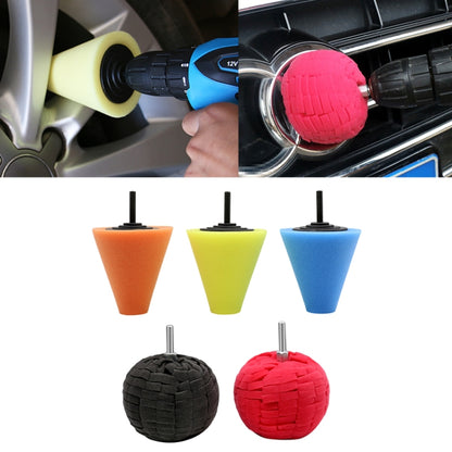 5 in 1 3 inch Car Polishing Disc Set Wheel Rim Polishing Waxing Sponge, 5 in 1