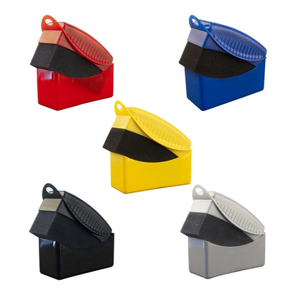 FJYS-01 Car Tires Polishing Waxing Oiling Sponge Brush with Cover, Size: 12x5.5x7cm, Random Color Delivery, with Cover