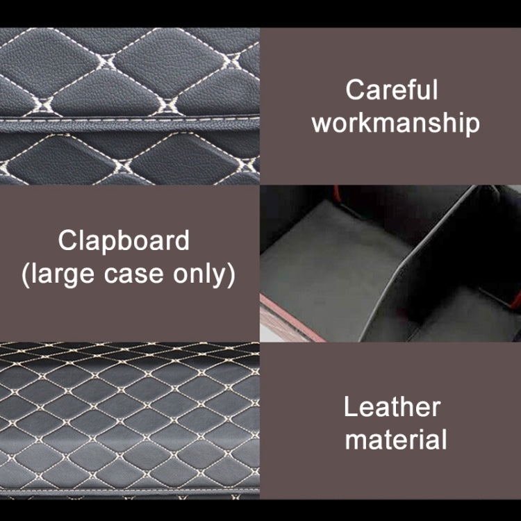 Car Trunk Foldable Storage Box, Checkered Middle Size: 40 x 32 x 30cm, Checkered 40 x 32 x 30cm (Beige), Checkered 40 x 32 x 30cm (Black Red)