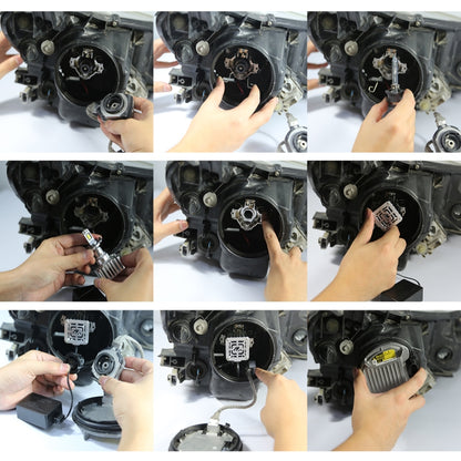1 Pair D Series D4S Car HID Ballast to LED Headlight DC12V 35W 6000K 7000LM, CSP Lamp Bead, D4S