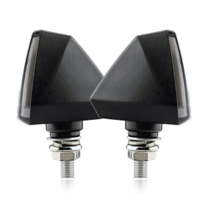 2 PCS KC018A Motorcycle Triangular V-shaped Two-color LED Brake Turn Signal Light, KC018A
